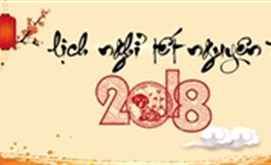 Thông báo: Lịch nghỉ Tết Nguyên đán năm 2018